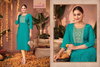 Bina By Aanchi Roman Silk Straight Embroidered Kurti Best Wholesale Shop In Surat